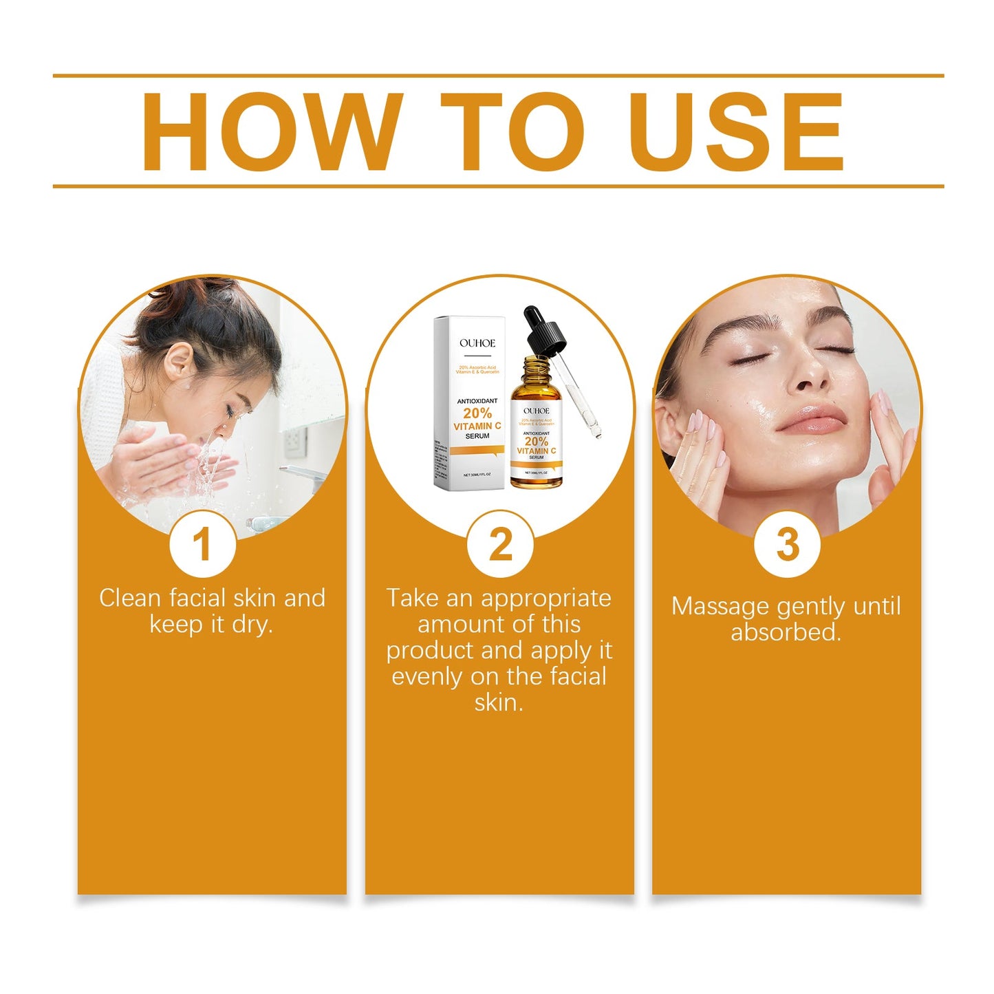 Vitamin C Essence, Facial Gentle Brightening Deep Moisturizing Repair Nourishing Skin Care Essence - Korvel