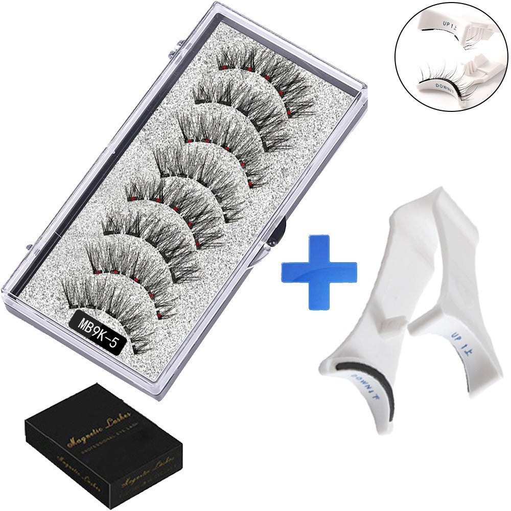 Five magnetic adhesive free magnetic eyelash clamp set for European and American thick magnetic eyelashes - Korvel