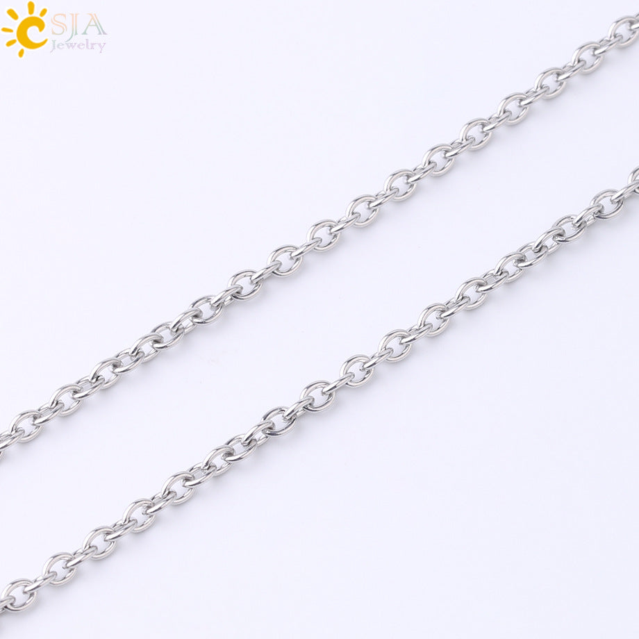 CSJA Vintage Large Natural Stone Sword-Shaped Pendant Jewelry Striped Crystal Agate Tiger Eye Jewelry Pendant Without Chain - Korvel