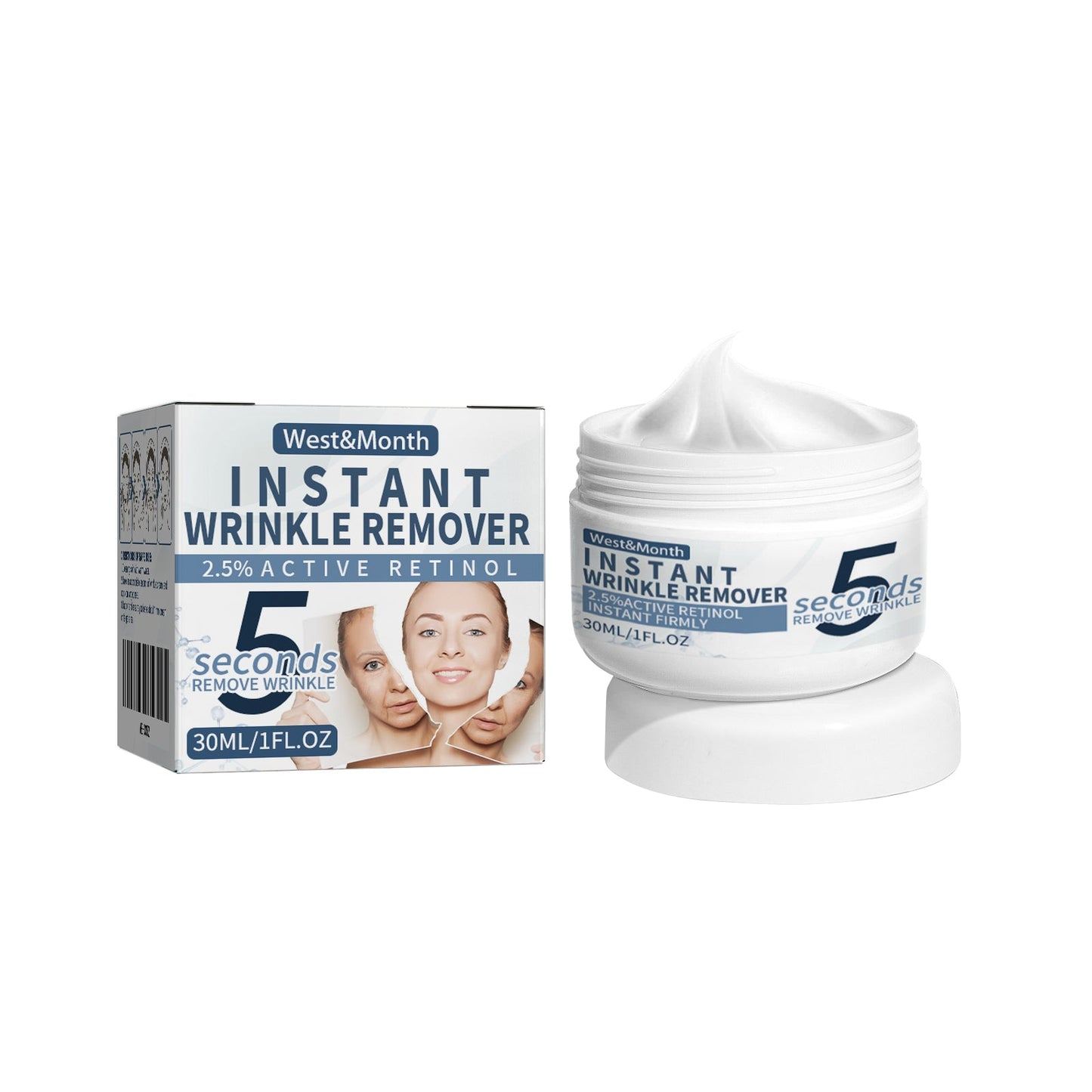 5 Seconds Retinol Cream To Reduce Fine Lines Under Eyes Hydrating Moisturizing Cream To Soften Skin - Korvel