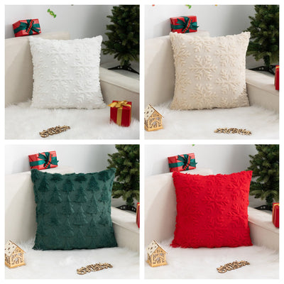 Christmas Pillow Cover Snowflake Christmas Tree Home Sofa Pillow Cover Holiday Decoration Cushion Cover - Korvel