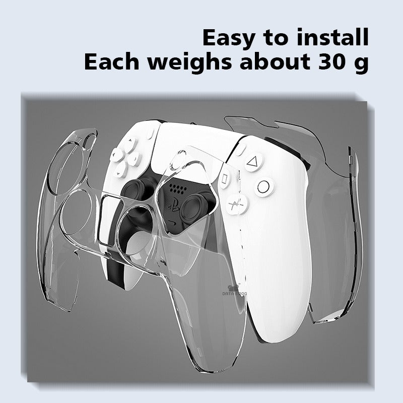 PS5 Gaming Controller Crystal Case PC Transparent Split Controller Protective Case PS5 Controller Protective Crystal Hard Case - Korvel