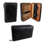 Carved version cigar box portable cedar wood cigar moisturizing box cowhide cigar box storage box Gaoxiba - Korvel
