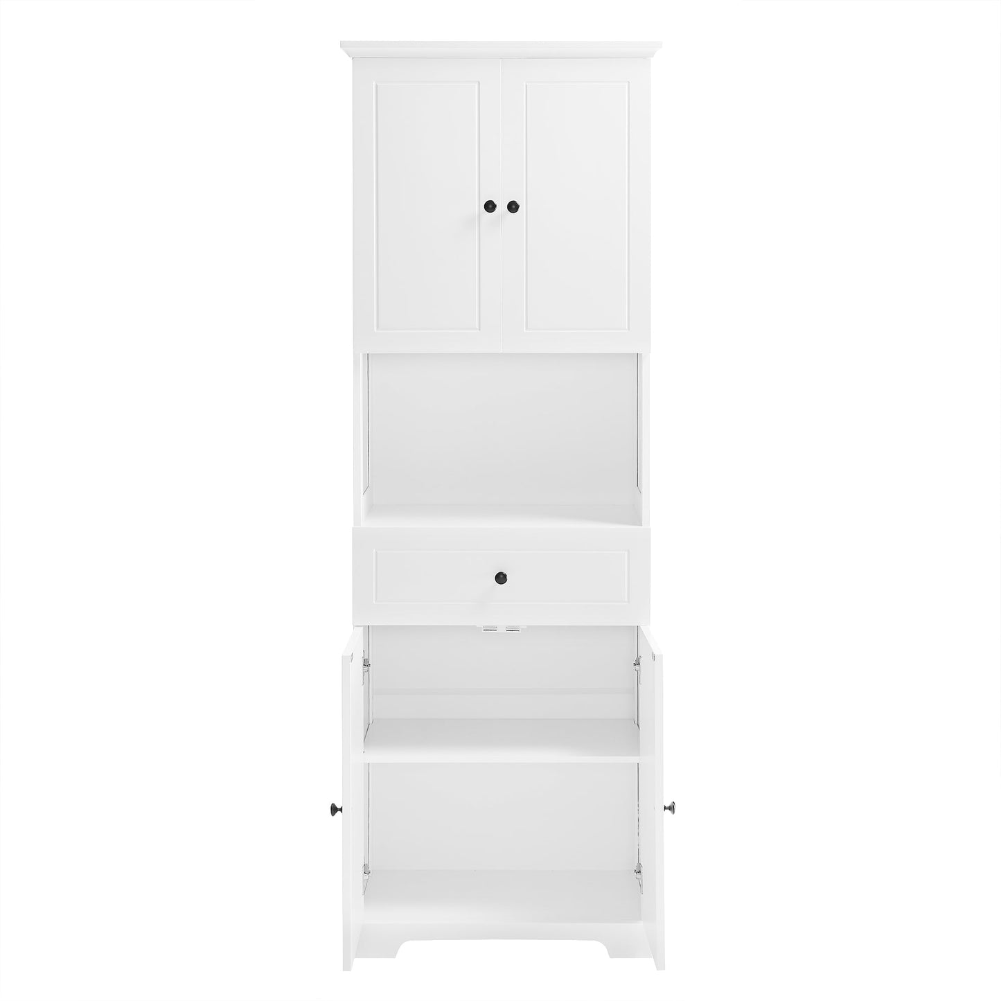 Elegant Tall Bathroom Cabinet with Ample Storage Space