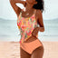 Digital Printed High Waist Tankini Swimsuit for Women