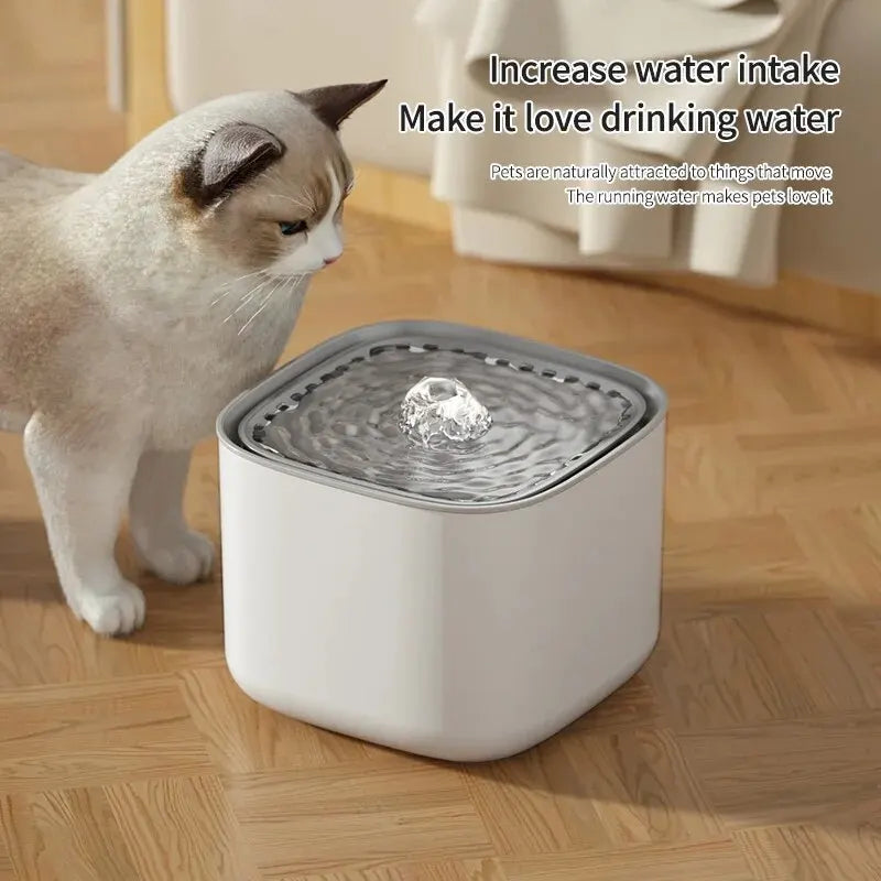 3L Large Capacity Canine Cat Dog Pet Circulating Filter Pet Fountain Feeder Automatic Water Dispenser with USB Port for Pets - Korvel