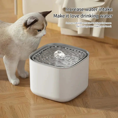 3L Large Capacity Canine Cat Dog Pet Circulating Filter Pet Fountain Feeder Automatic Water Dispenser with USB Port for Pets - Korvel