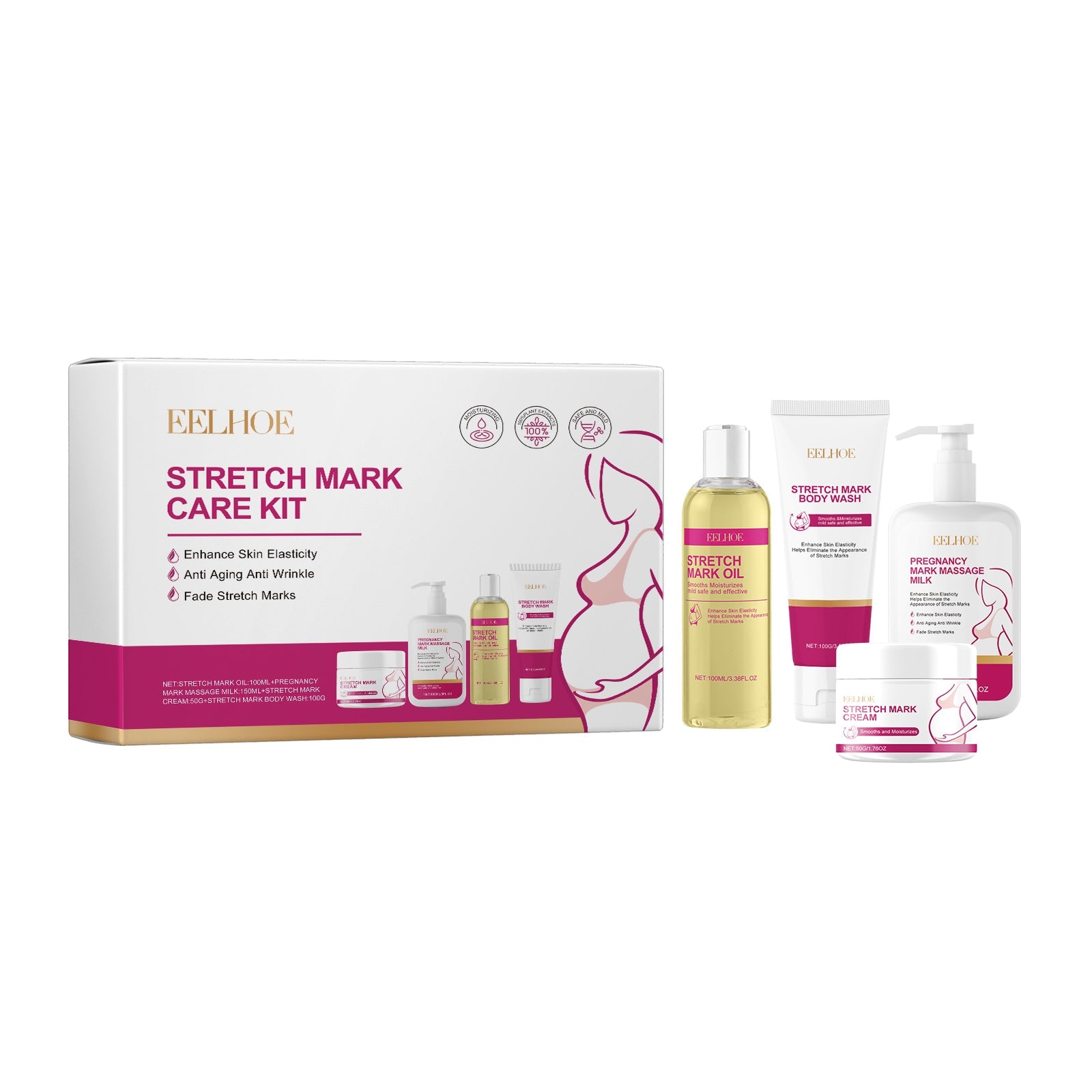 Skin Care Set Gently Moisturizes Postpartum Skin Fine Lines, Firming And Smoothing Skin Body Care - Korvel