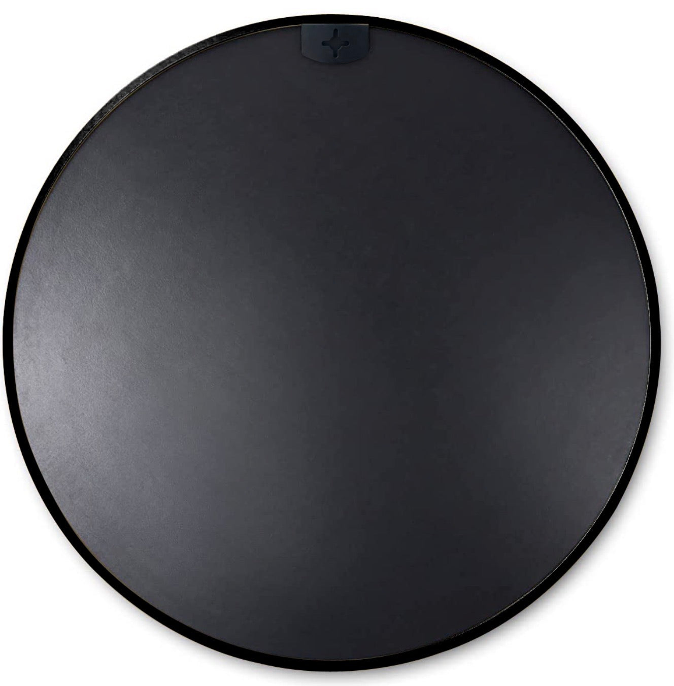 Miroir de Salle de Bain Rond en Métal Noir Élegant de 24 Pouces