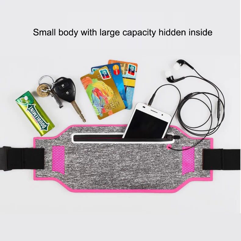 Outdoor unisex sports running mobile waist bag, waterproof Lycra close fitting ultra-thin waist bag - Korvel