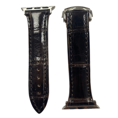 Dark Brown Glazed Alligator Apple Watch Band