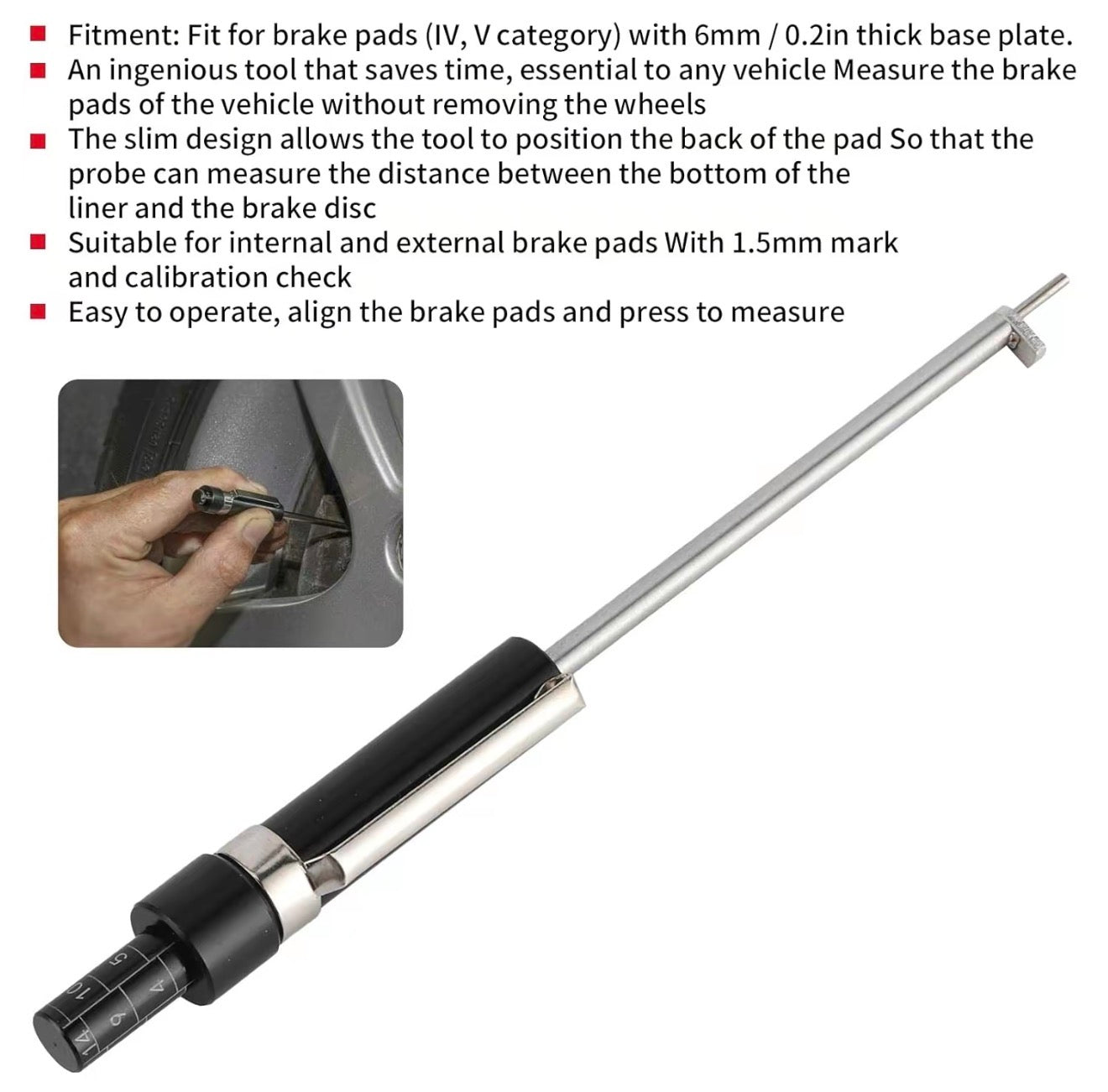 BrakeGuard Thickness Gauge for Accurate Brake Inspections