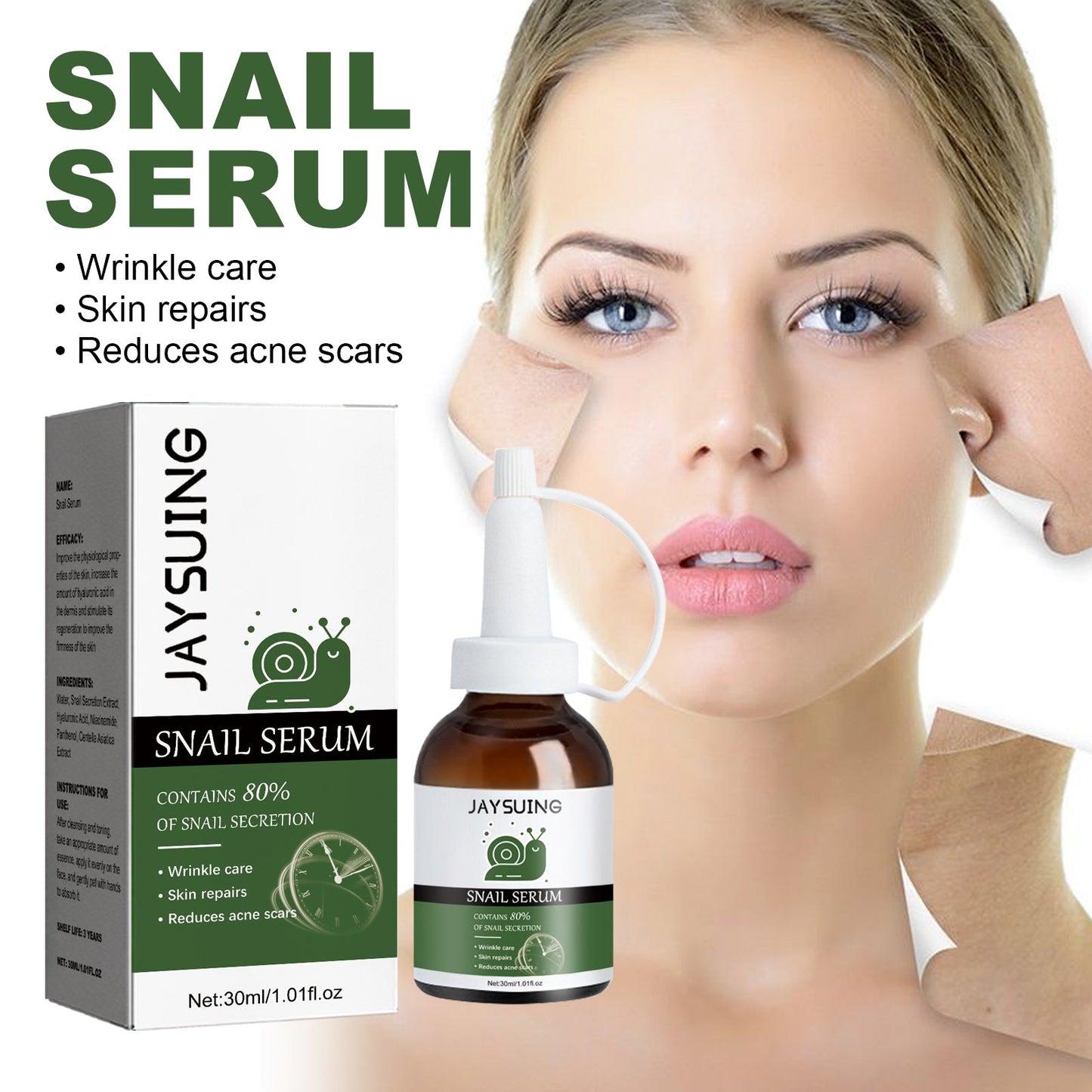 Essence d'Escargot Premium pour le Raffermissement et l'Hydratation de la Peau