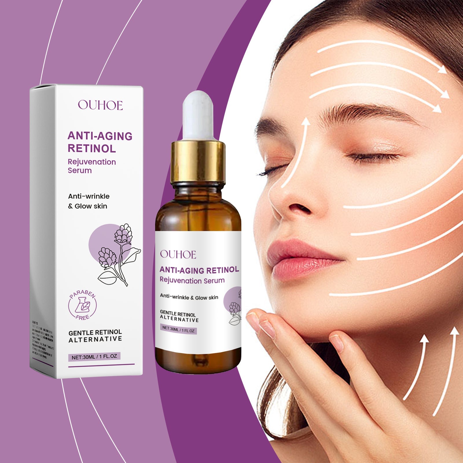 Retinol Anti-Wrinkle Essence Hydrating, Lifting, Firming And Smoothing Fine Lines Moisturizing Skin Care Essence - Korvel