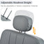 Advanced reclining hair salon chair with heavy-duty hydraulic pump, 360 ° rotation, maximum weight capacity of 400 pounds, Gray - Korvel