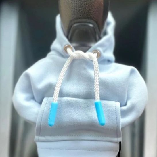 Automotive Interior Accessories Fashionable Hooded Shirt Shift Knobs Mini Hoodie Car Gear Shift Cover - Korvel