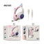 AKZ-023 New RGB Luminous Cat Ear Wired Headset USB With Sound Card Game Headset Learning Headset - Korvel