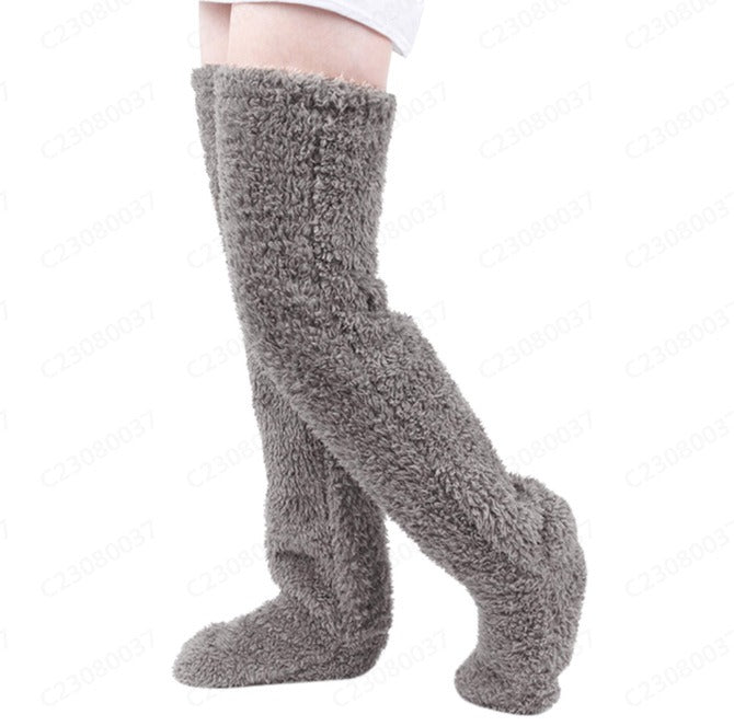 Calcetines de rodilla de felpa acogedora para la comodidad invernal