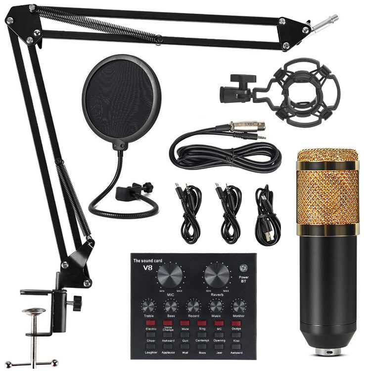 V8 Professional Sound Card and Podcast Equipment Bundle
