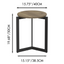 19.68''H Round Accent End Table with Sturdy Metal Frame