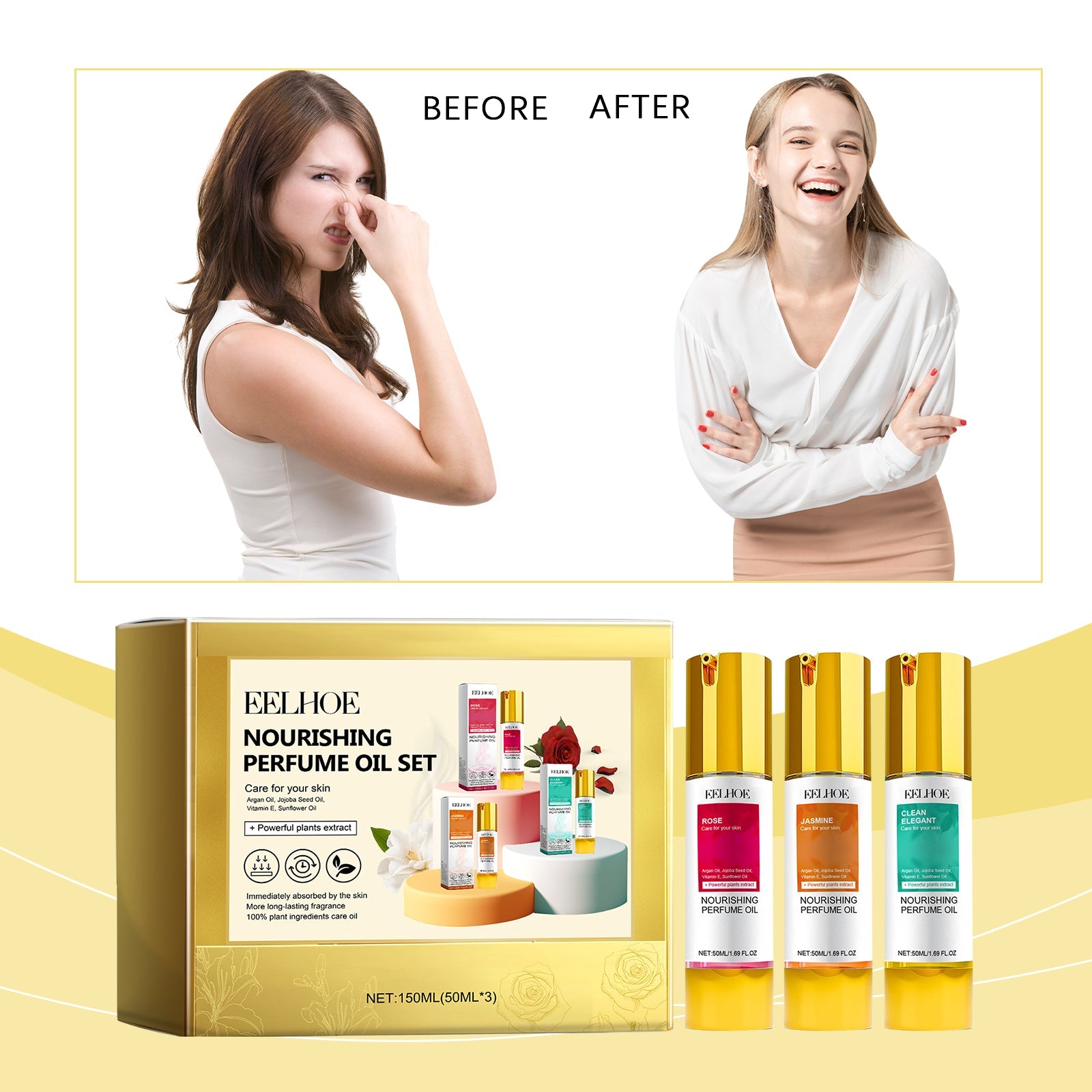 Women's Fresh Charm Perfume Set Women's Fresh Fragrance Lasting Light Scent Fresh Flower Fruit Scent - Korvel