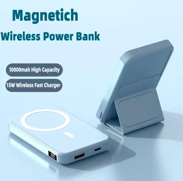 Banco de energía inalámbrico portátil de 10000mAh con logo personalizado