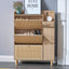 Modern minimalist storage cabinet MDF bed top cabinet Japanese rattan shoe cabinet, small home furniture - Korvel