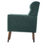 Modern Accent Chair Upholstered Foam Filled Living Room Chairs Comfy Reading Chair Mid Century Modern Chair  (Blackish Green) - Korvel