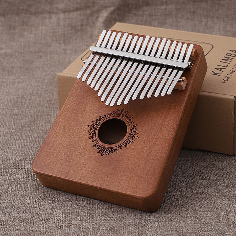 17 Keys Kalimba Thumb Piano High Quality Wood Mahogany Body Musical Instruments With Learning Book Tuning Hammer Kalimba Piano - Korvel