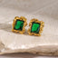 Stainless Steel Zircon Geometric Earrings - Korvel