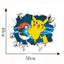 Cartoon anime children's room decoration wall sticker self-adhesive 3D Pikachu Digimon PVC sticker poster wall decoration - Korvel