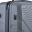 3 Piece Luggage Sets ABS Lightweight Suitcase with Two Hooks, Spinner Wheels, TSA Lock, (20/24/28) Gray - Korvel