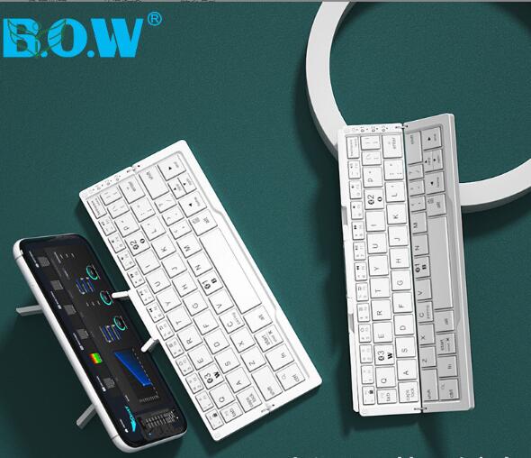 Mini Folding Keyboard Wireless Bluetooth-compatible Keyboard Foldable Keypad For Laptop Windows Android Tablet ipad Phone - Korvel