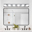 Applique de miroir LED moderne à 6 lumières en chrome