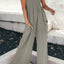 Smocked Spaghetti Strap Wide Leg Jumpsuit - Korvel