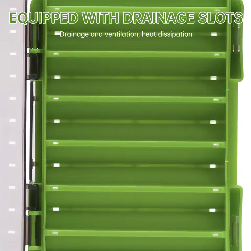 14-Compartment Fishing Tackle Box for Accessories, Lures & Hooks, Double-Sided Organizer. - Korvel