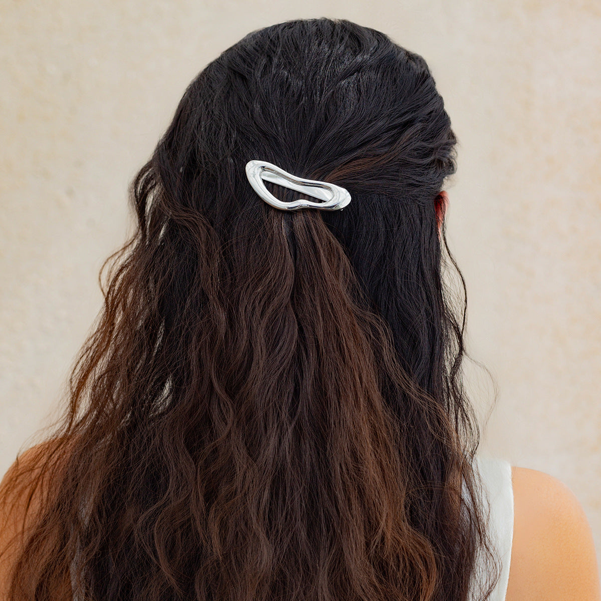 Clip de Cheveux en Métal Irregulier Élégant pour Femmes