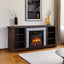 Cherry Colored 18" Fireplace Entertainment Console