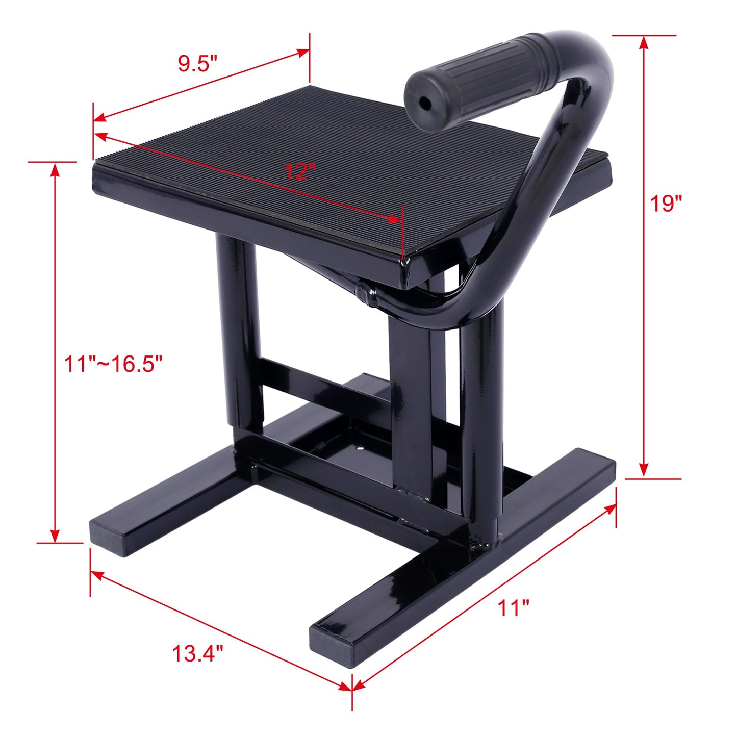 Motorcycle Dirt Bike Stands and Lifts Jack Stand Steel Lift 11"-16.5" Adjustable Height 330 LBS Load Capacity Heavy Duty Steel B - Korvel