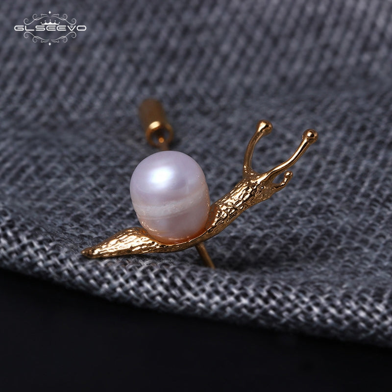 Broche en perles d'escargot fait main GLSEEVO pour femmes