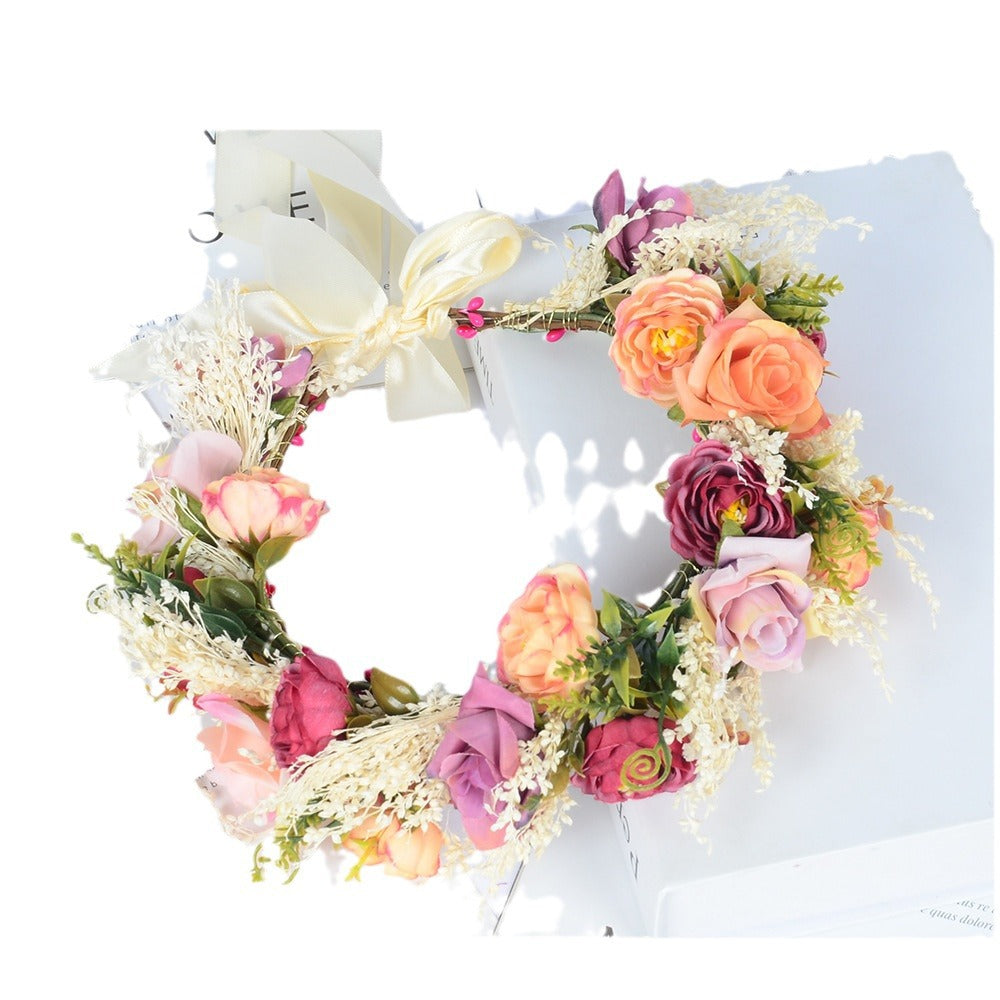 Couronne de Fleurs Hawaïenne Élégante pour Mariées et Demoiselles d'Honneur