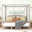 King Size Canopy Platform Bed with Headboard and Support Legs, Grey Wash - Korvel