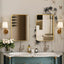 16x24 inch embedded metal frame medicine cabinet with mirror storage cabinet and adjustable shelf matte gold - Korvel