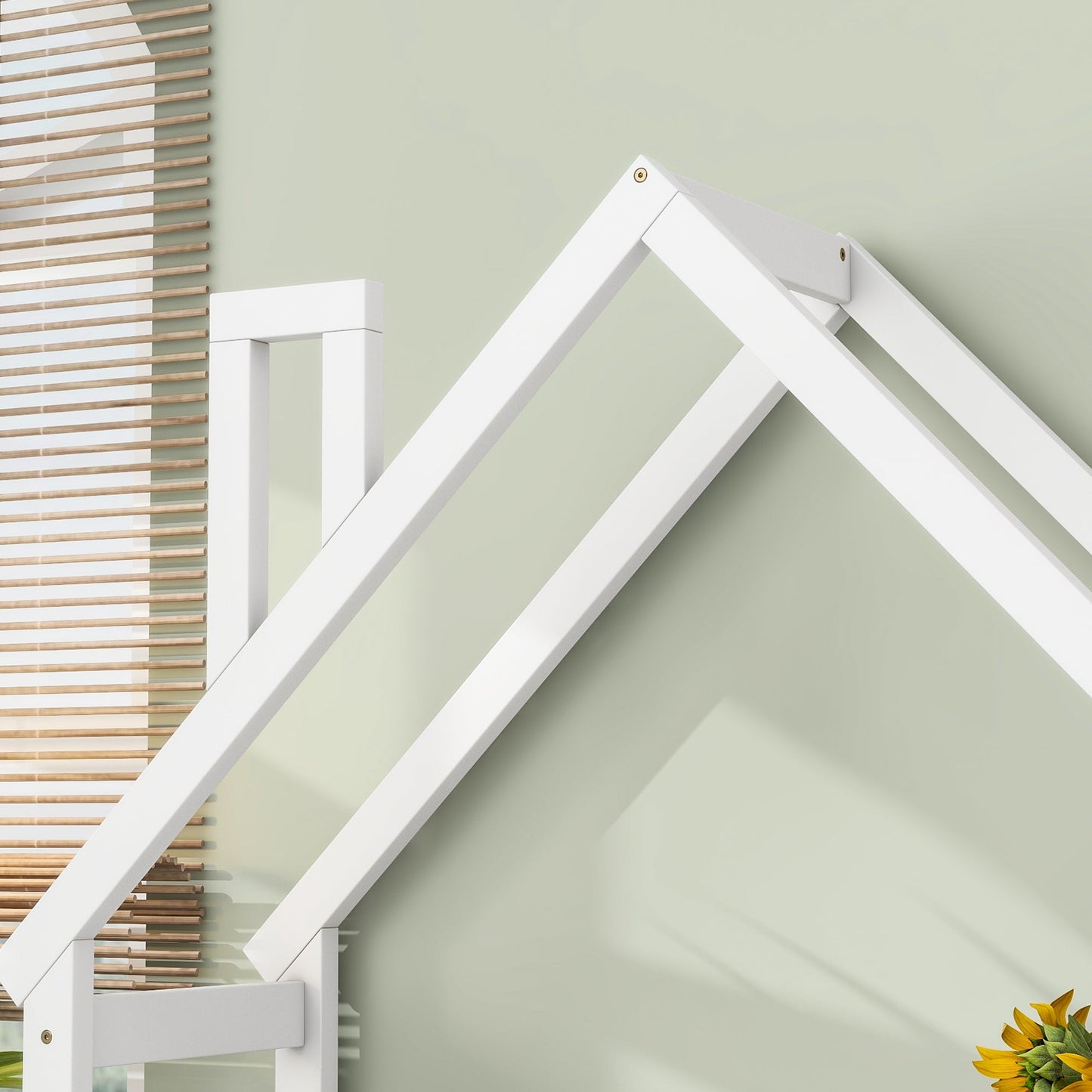 House-shaped Wooden writing Desk,Kids study Table,Bookshelf & Toy Storage,White - Korvel
