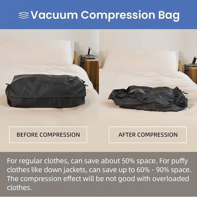 Compression Bag Pump Multi-Purpose Vacuum Compression Bag Storage Bag Essential for Sports Travel Luggage Clothing Storage With Pump - Korvel