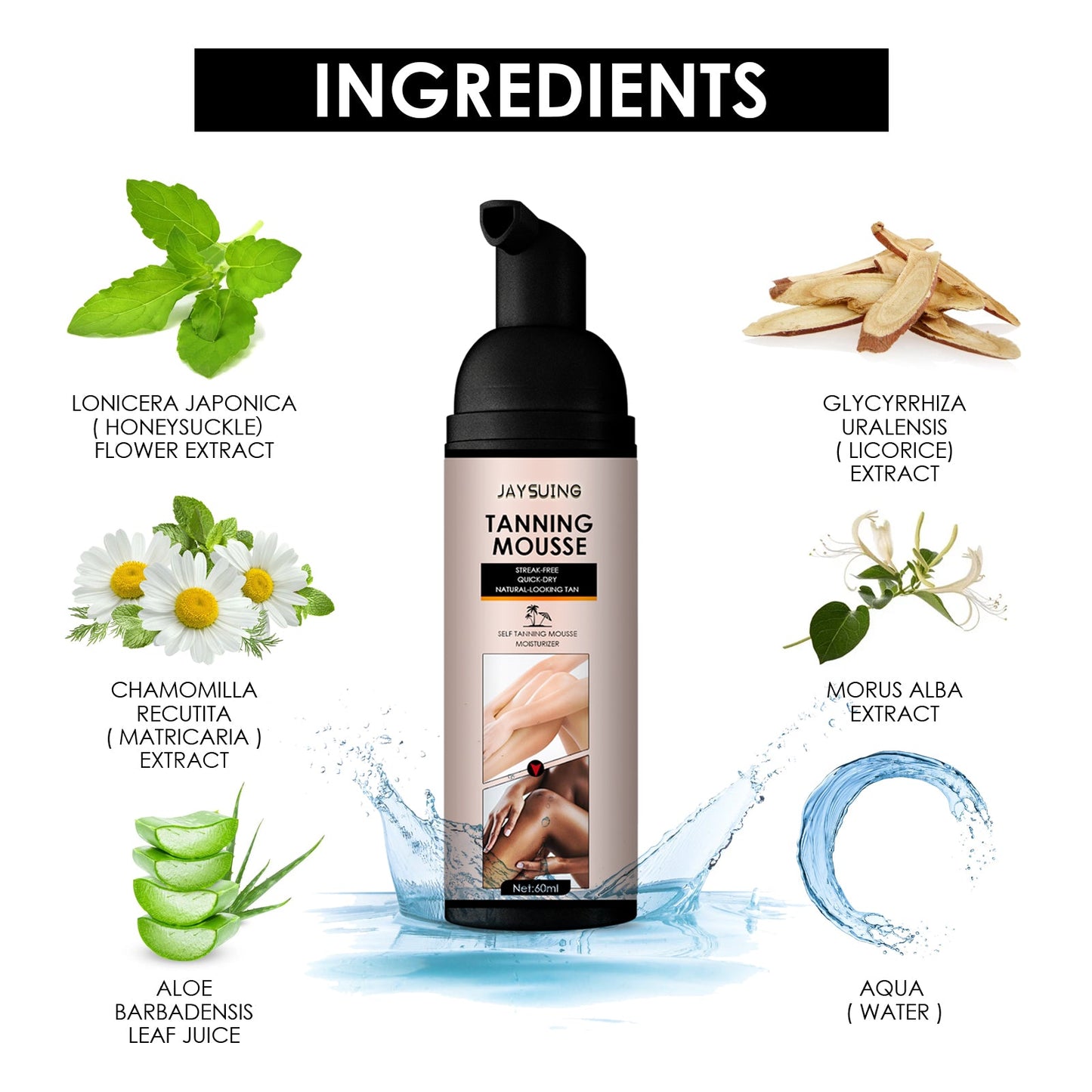 For Black Mousse, Summer Self-Tanning For Tanning Wheat Tan For Moisturizing Black Skin Mousse - Korvel