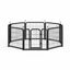 8-panel dog fence, 24 inch small dog pet fence, portable indoor pet game fence. Black, 22.2 inches wide x 23.6 inches high. - Korvel