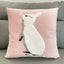 Charming Pink Bunny Velvet Pillow Cover