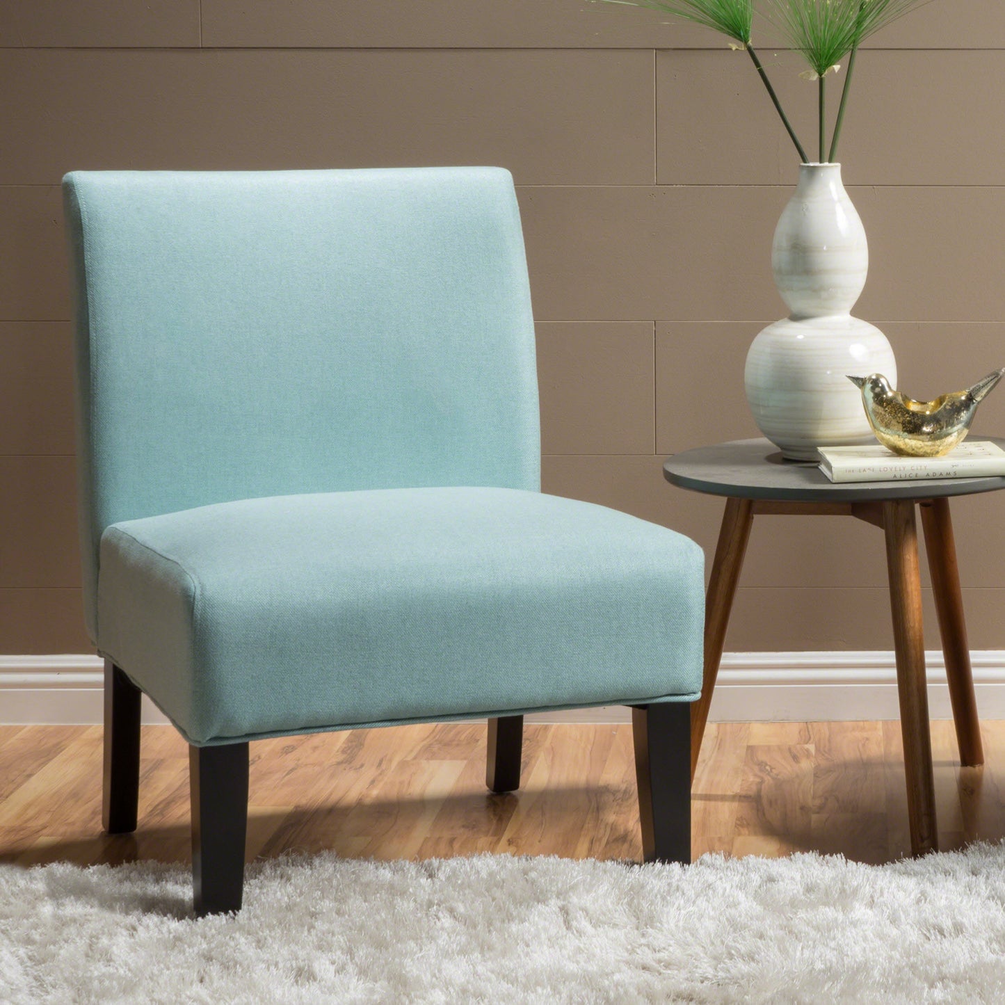 Elegant Light Blue Accent Chair