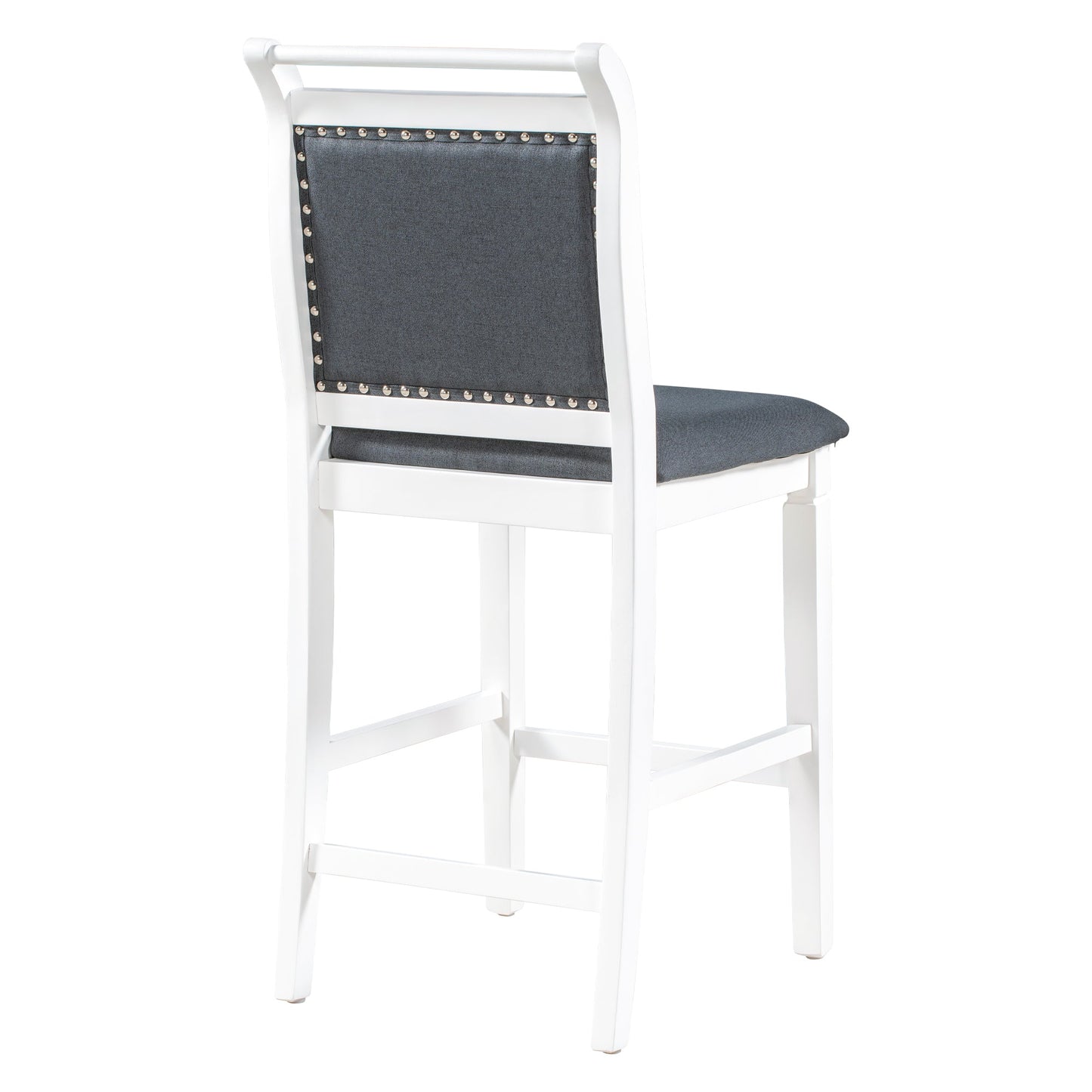Ensemble de salle à manger surélevé en bois TOPMAX 3 pièces - Blanc et gris